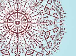 School Supplies Snowflake